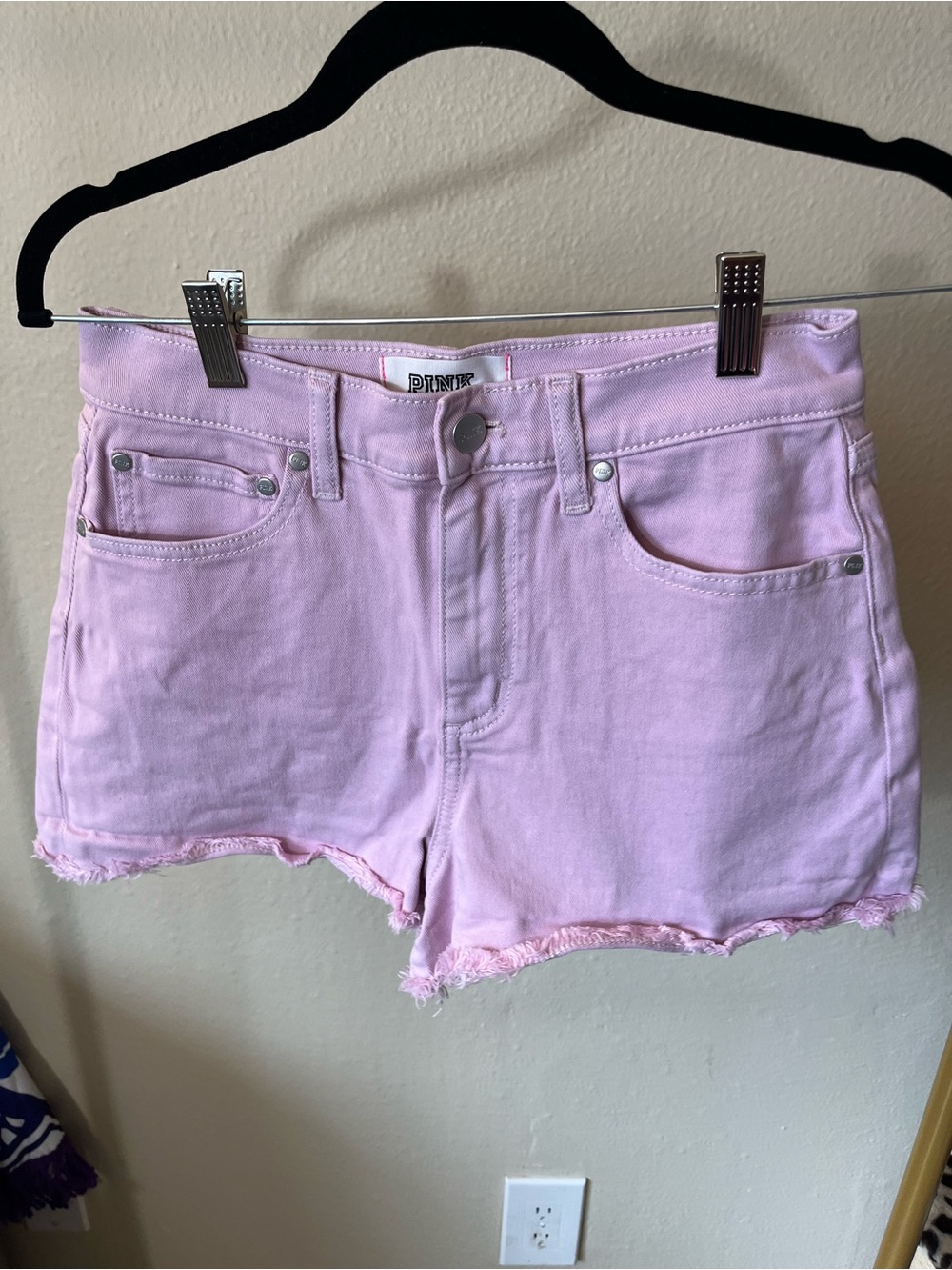 PINK Victoria's Secret Pastel Pink Denim Cutoff Shorts